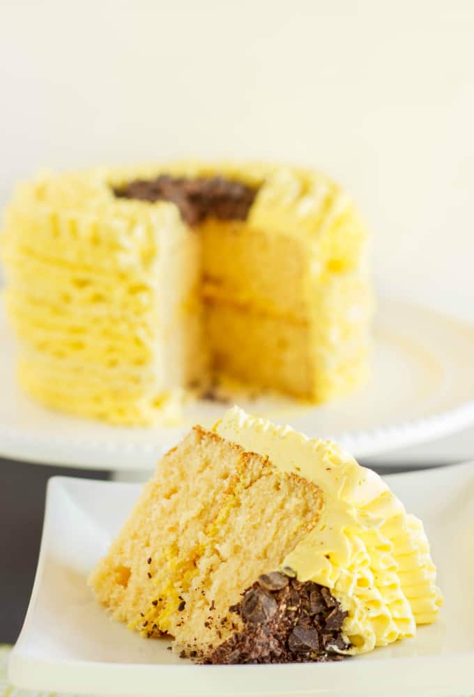 Lemon Swiss Meringue Buttercream Cake - The Cookie Writer