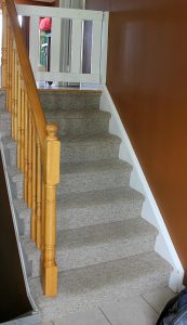 Stairway with railings