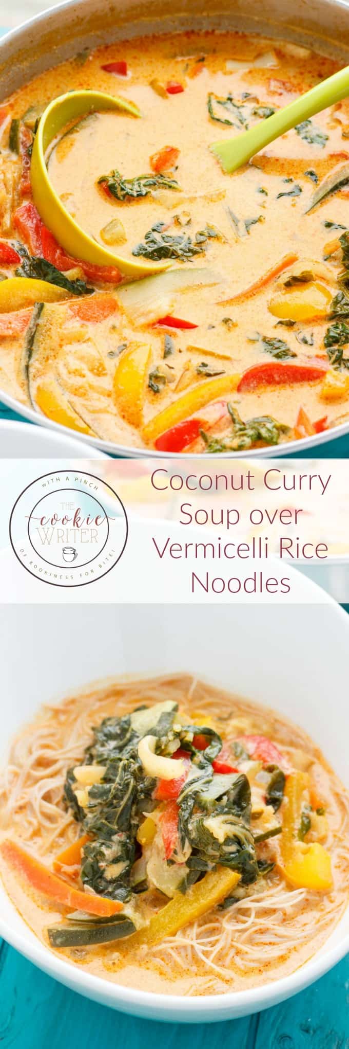 Coconut Curry Soup over Vermicelli Rice Noodles