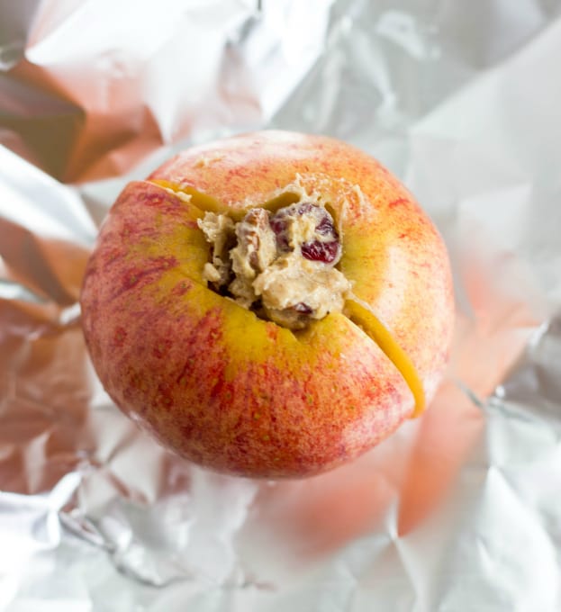 Baked Campfire Apples on baking foil