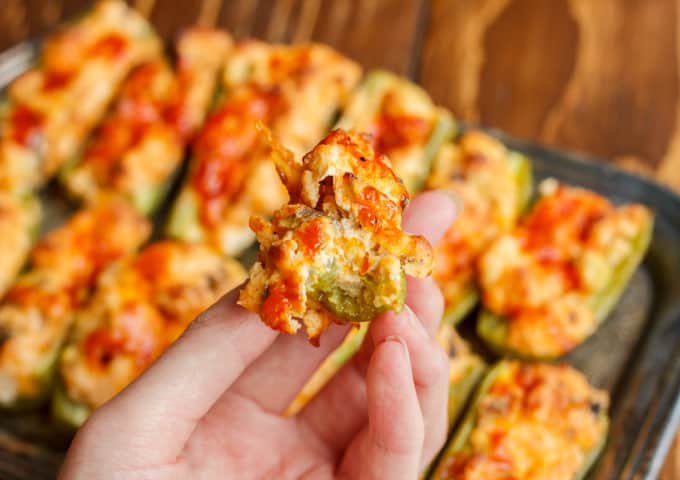 Mushroom and Cheese Stuffed Jalapenos