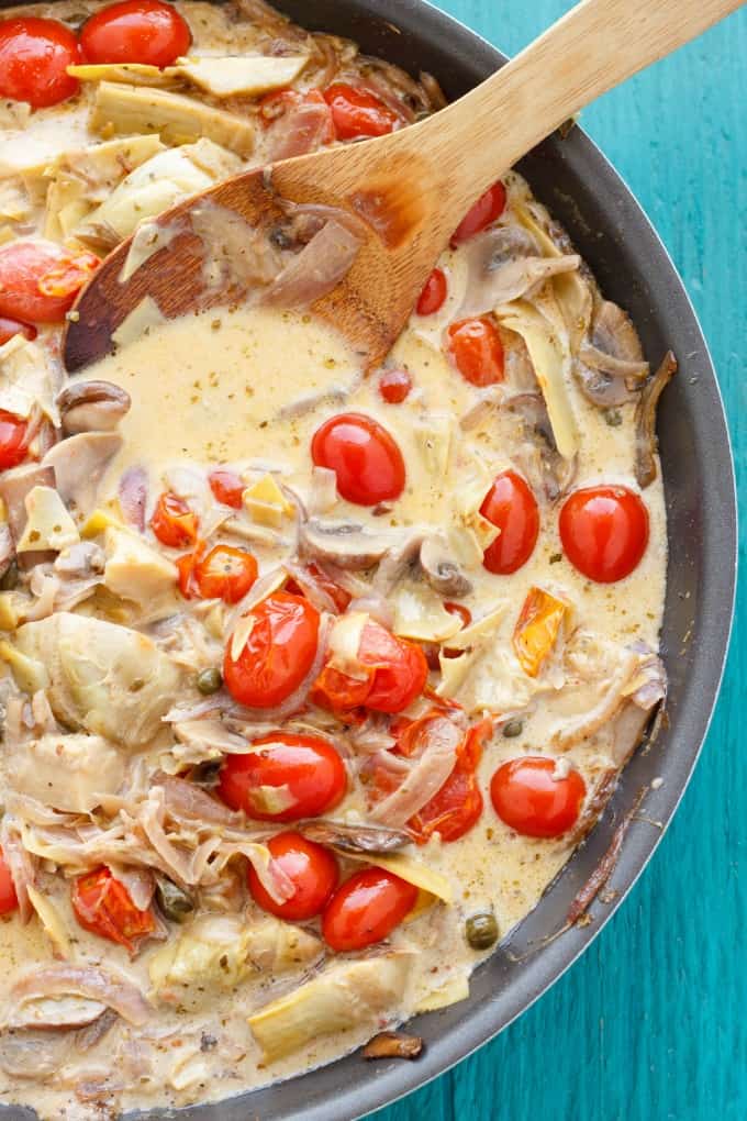 Artichoke Hearts and Caper Pasta Sauce The Cookie Writer