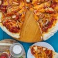 BBQ Chicken Pizza with Mushrooms and Onions