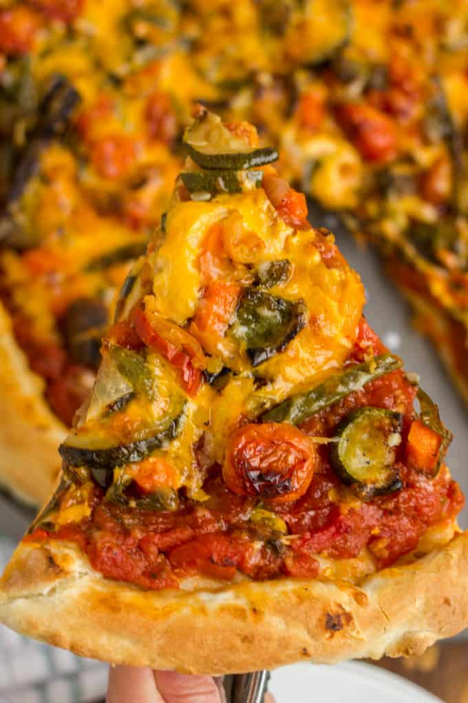 Roasted Vegetable Pizza with Ghost Pepper Sauce 2