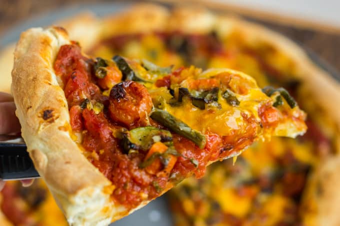 Roasted Vegetable Pizza with Ghost Pepper Sauce 3