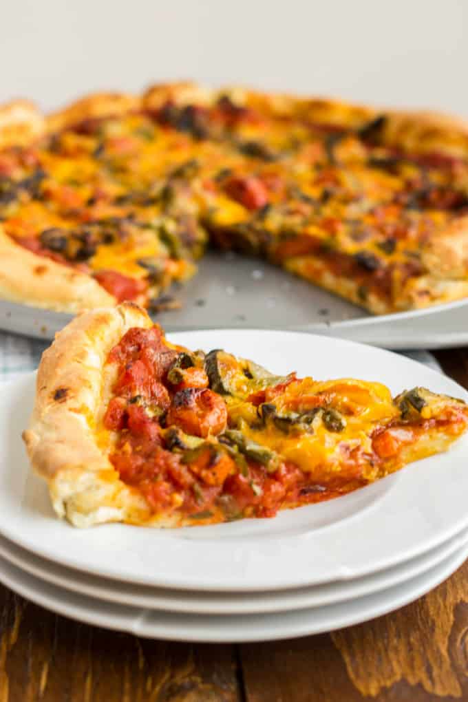 Roasted Vegetable Pizza with Ghost Pepper Sauce 4