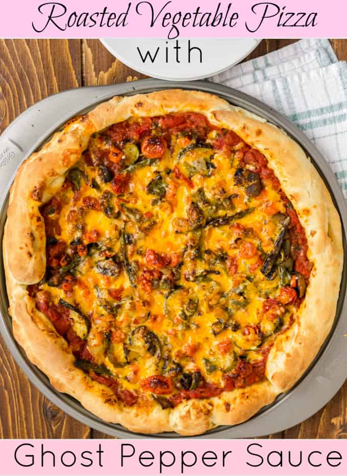 Roasted Vegetable Pizza with Ghost Pepper Sauce Title