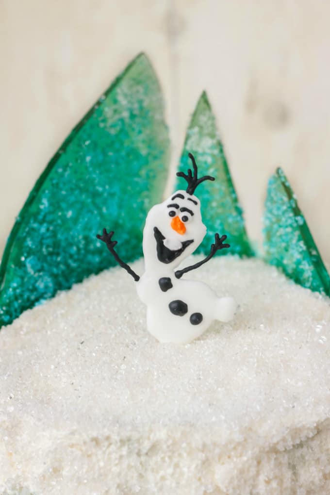 Frozen Theme Cake on white background