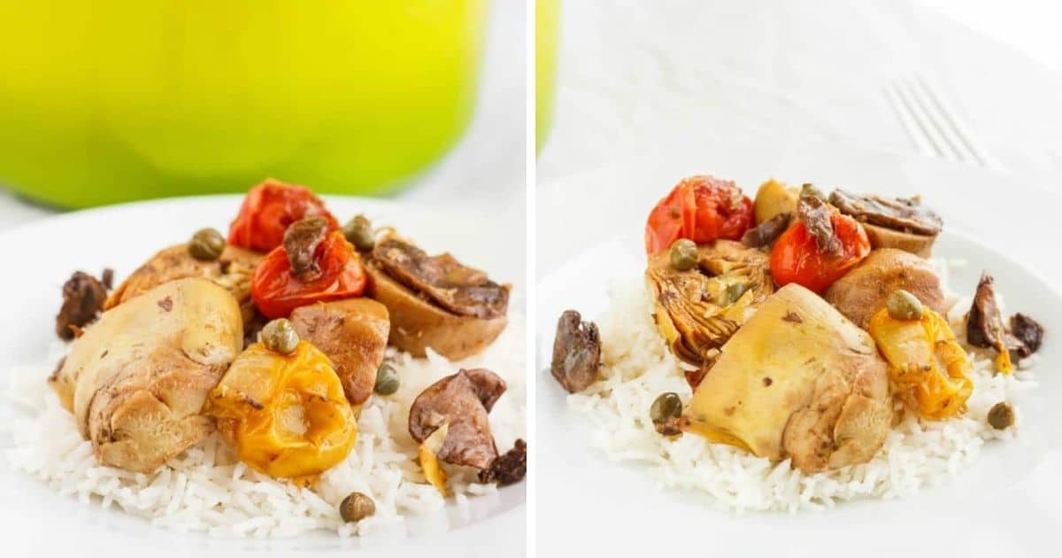 Artichoke Hearts and Mushrooms over Rice Recipe The Cookie Writer