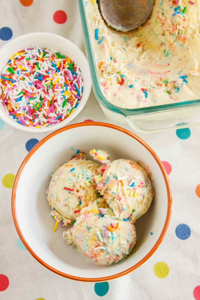 Homemade Rainbow Ice Cream - Bitz & Giggles