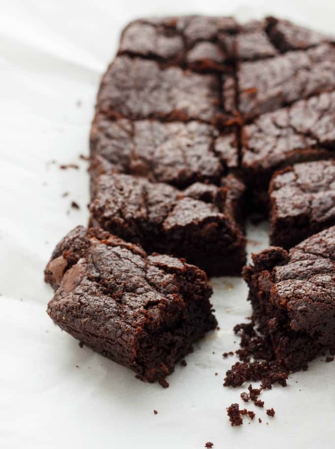 Vegan Chocolate Brownies  on white background#chocolate