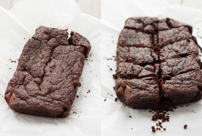 Vegan Chocolate Brownies on white background