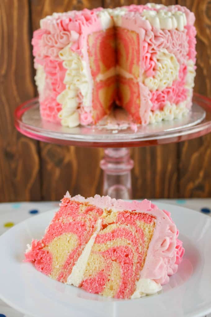 Zebra Cake with Messy Ruffles