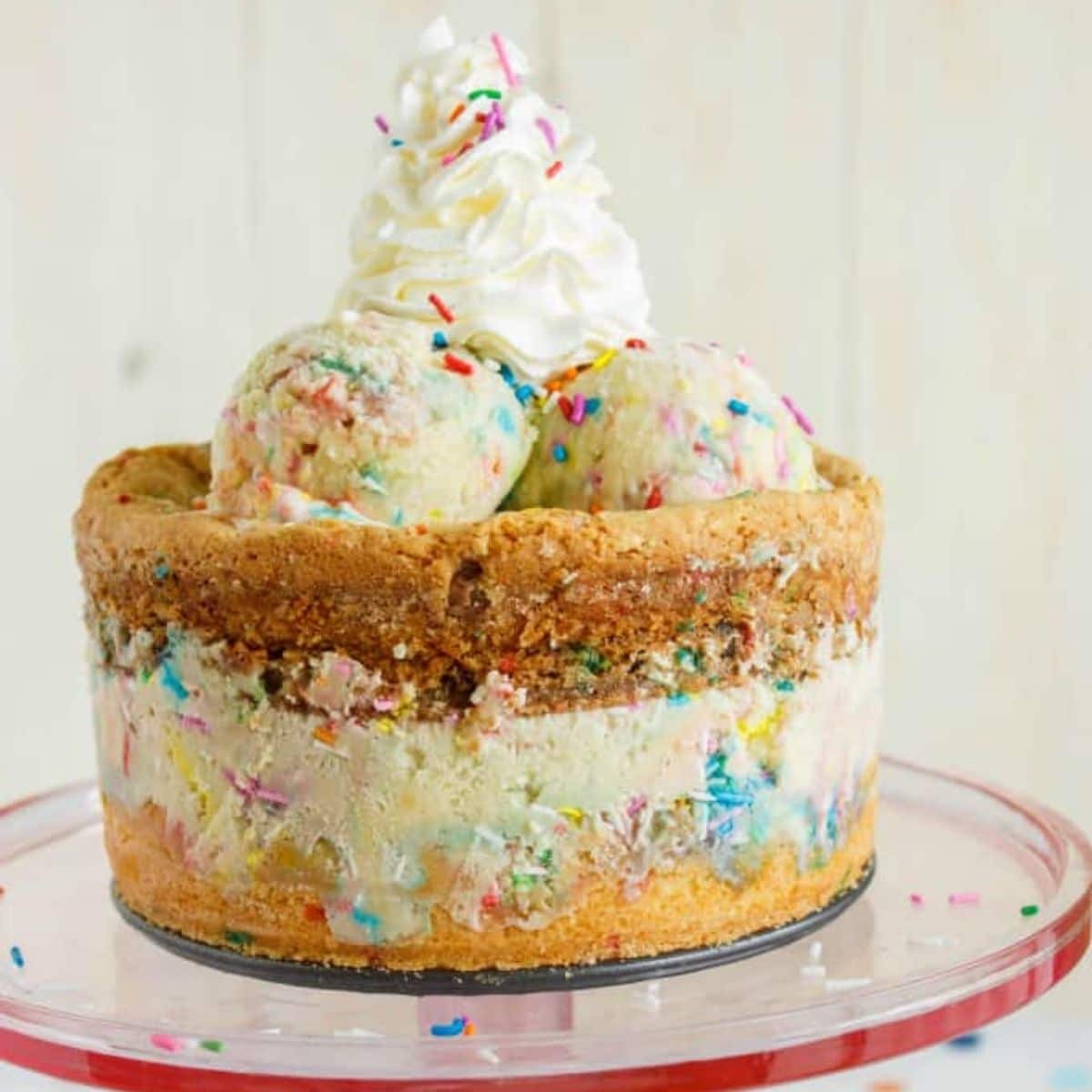 Homemade Birthday Cake Ice Cream Cake - The Cookie Writer