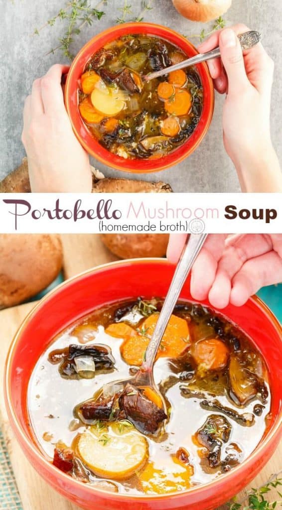 Portobello Mushroom Soup with Homemade Chicken Stock The Cookie Writer