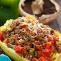 Stuffed Spaghetti Squash with Tomato and Ground Beef