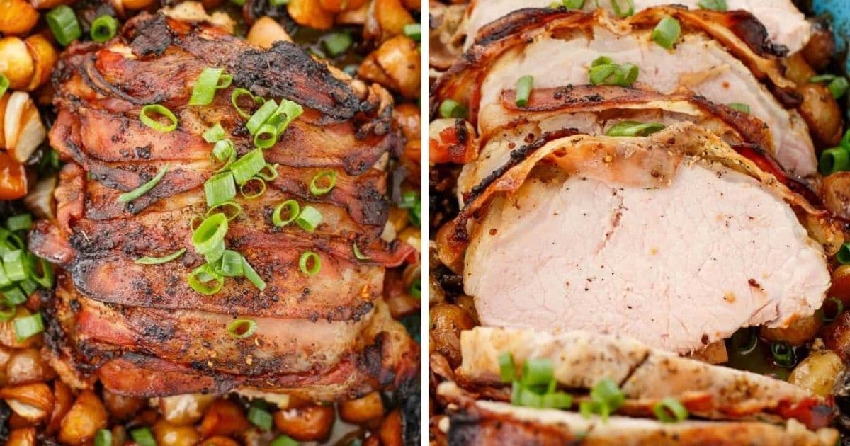Bacon-Wrapped Pork Loin - The Cookie Writer