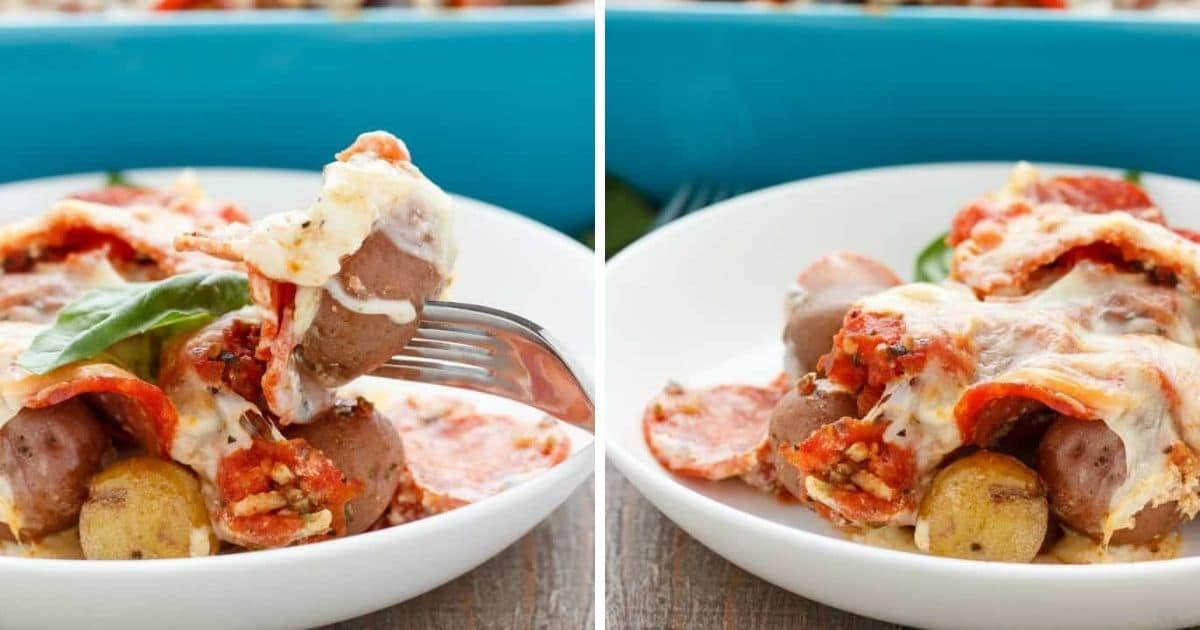 Pizza Macaroni and Cheese using Creamer Potatoes (PastaFree!) The Cookie Writer