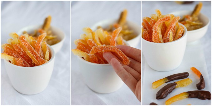Homemade Candied Citrus Peels Recipe Dipping in Chocolate Homemade Candied Citrus Peels Recipe #RicardoRecipes #RicardoCuisine @RicardoRecipes