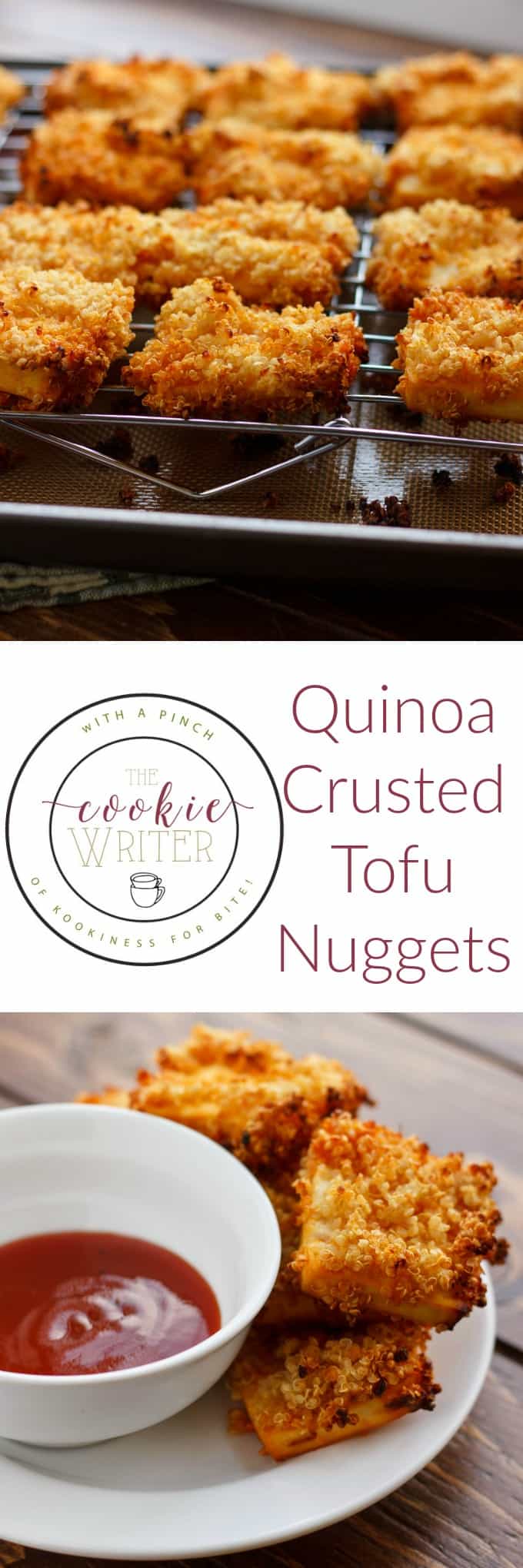 Quinoa Crusted Tofu Nuggets (Tofu Chicken Nuggets!) #tofunuggets