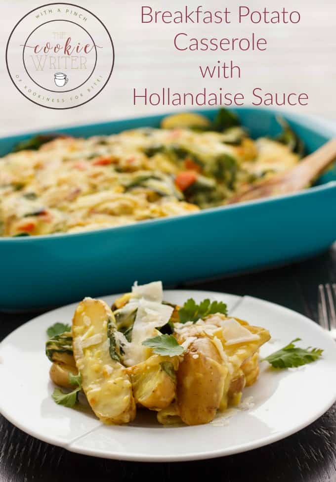 Breakfast Potato Casserole with Hollandaise Sauce