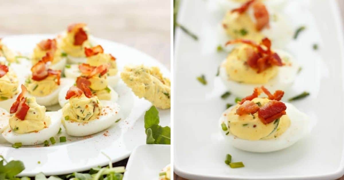 Sour Cream, Chive, and Bacon Deviled Eggs The Cookie Writer