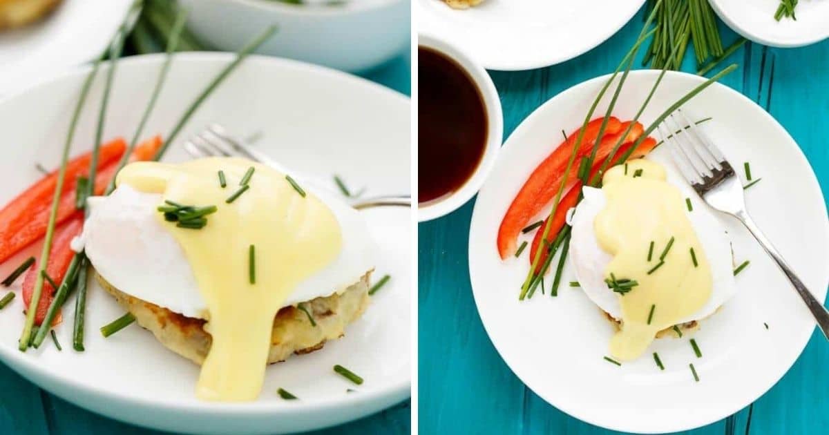 Eggs Benedict over Potato Pancakes The Cookie Writer