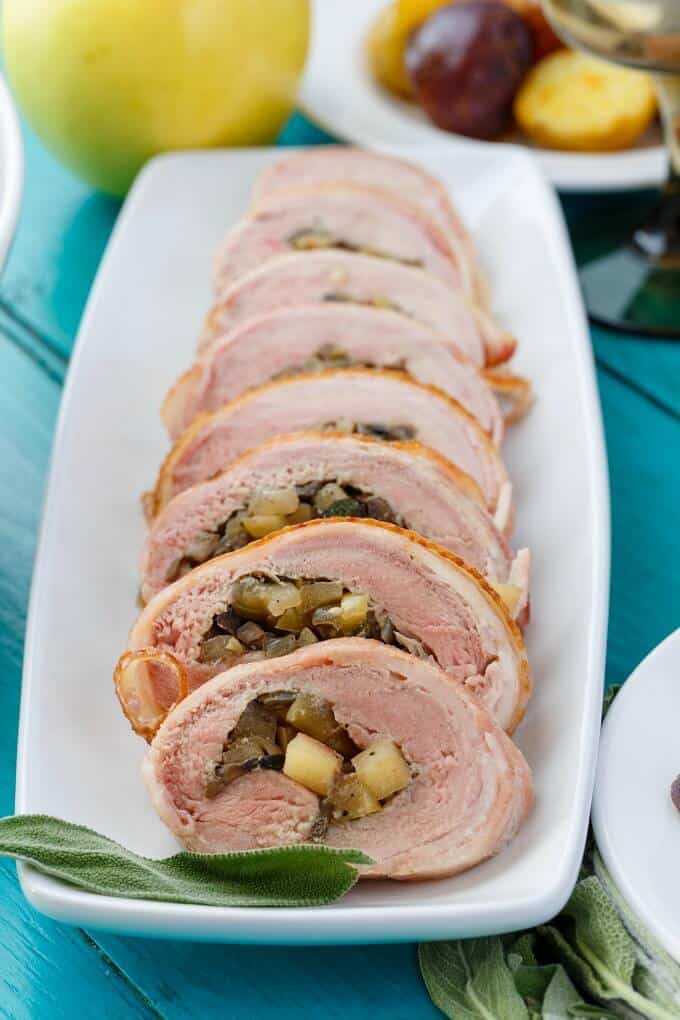 Bacon-Wrapped Apple Stuffed Pork Tenderloin - The Cookie ...