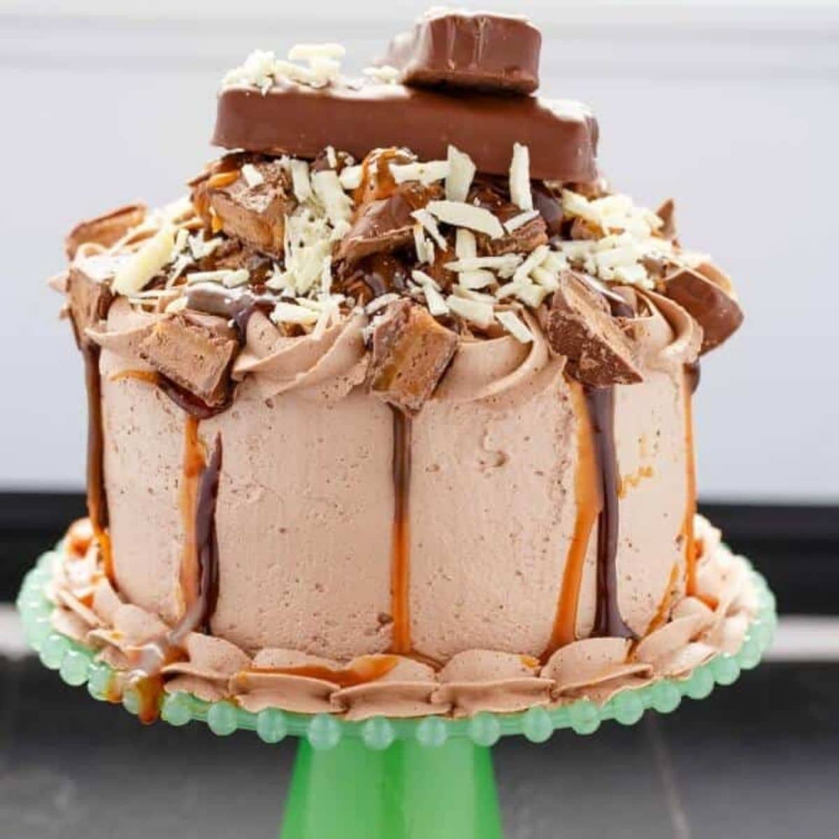 Chocolate Snickers Cake Recipe (video) - Tatyanas Everyday Food