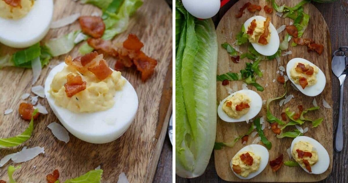 Caesar Deviled Eggs (Caesar "Salad") The Cookie Writer