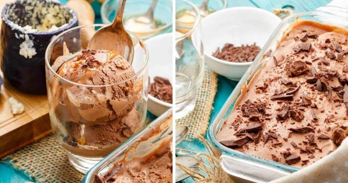 Dark Chocolate Blue Cheese Ice Cream with Honey - The Cookie Writer