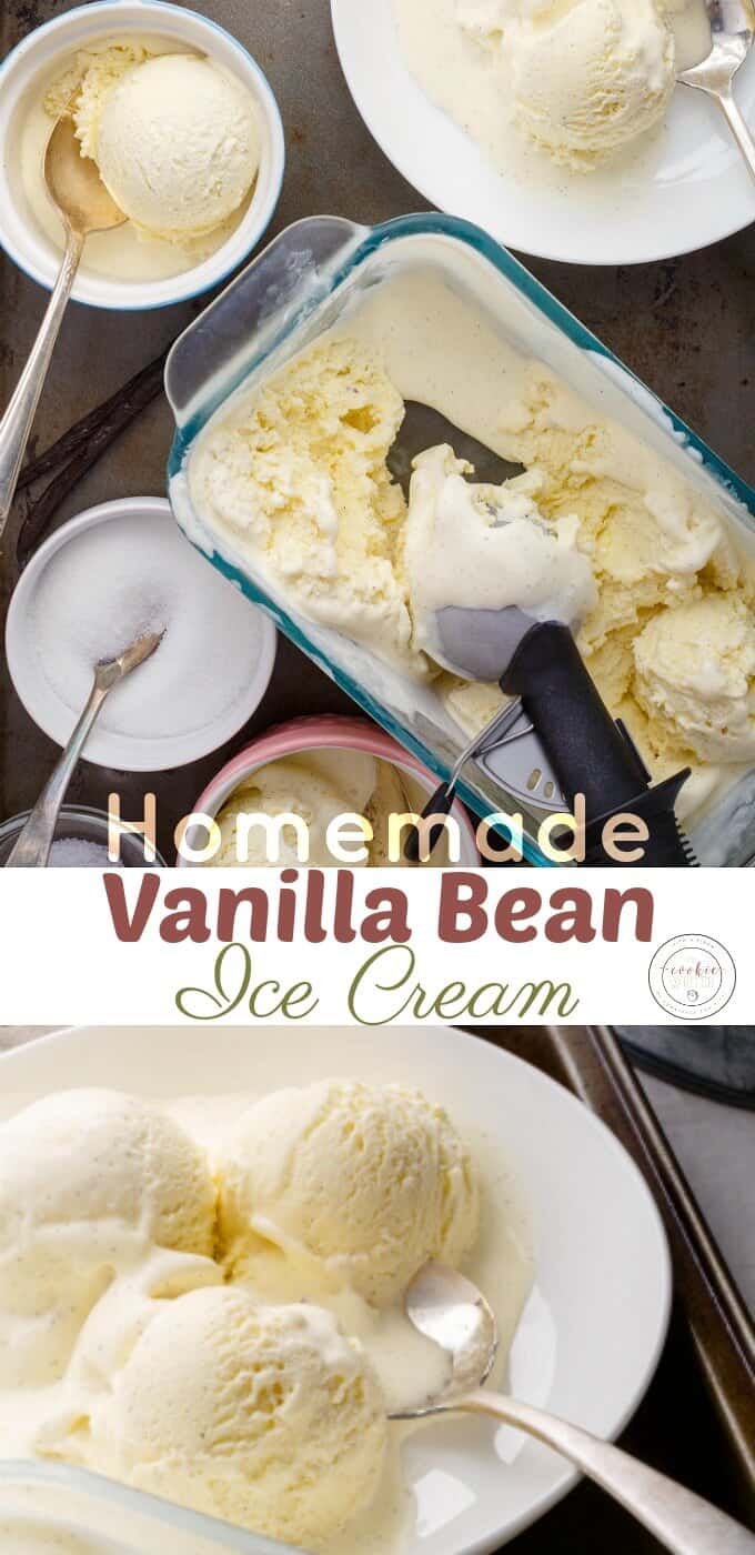 Homemade Vanilla Bean Ice Cream - The Cookie Writer