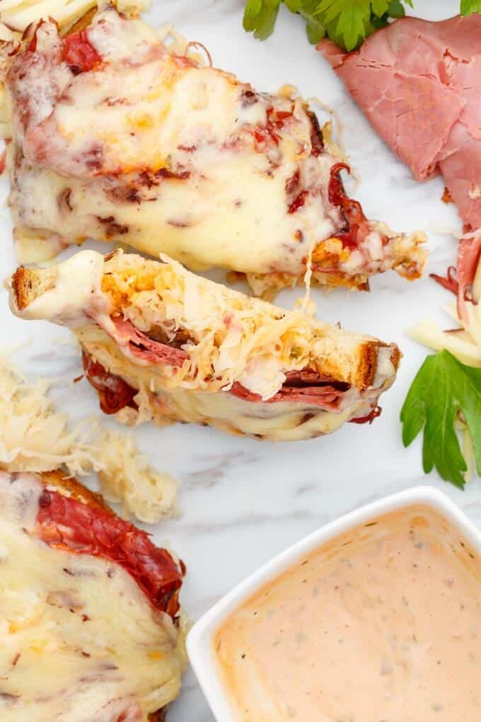 Open-Faced Reuben Sandwiches - The Cookie Writer