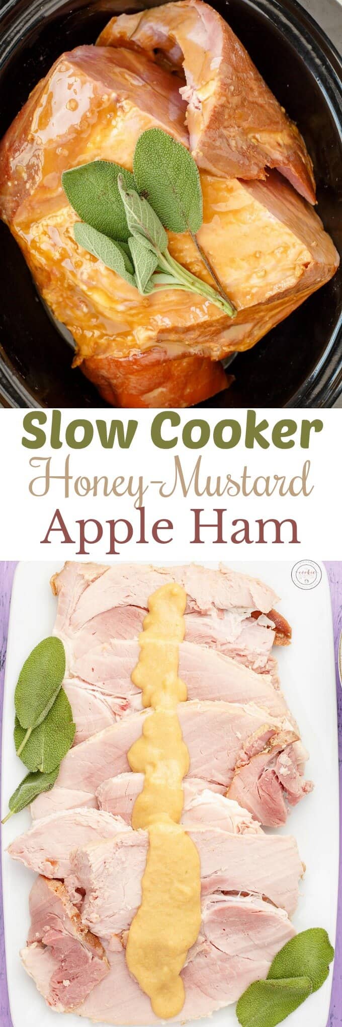 Slow Cooker Honey-Mustard Apple Ham