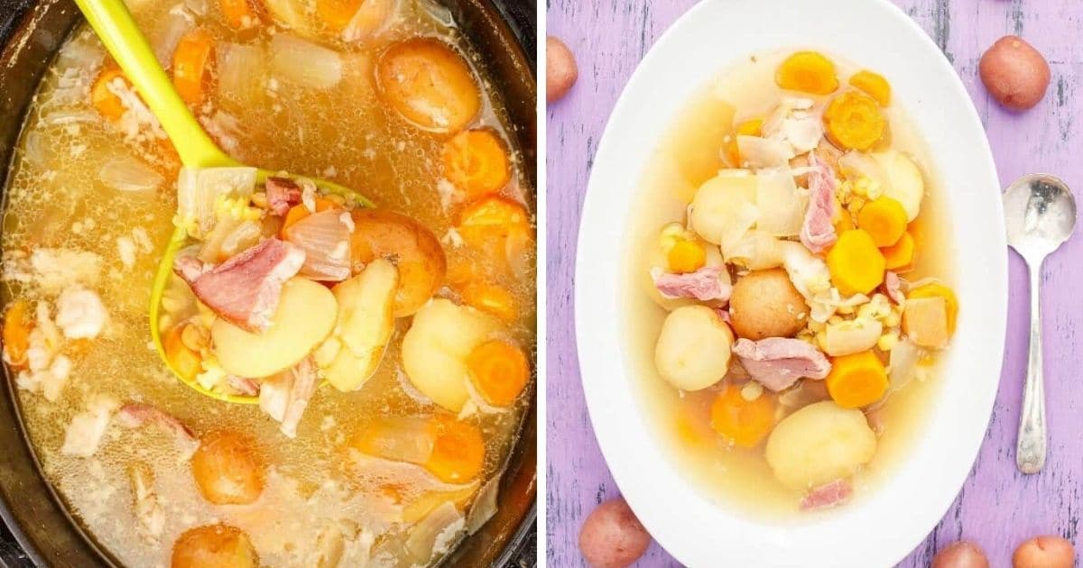 Slow Cooker PeaPotato Soup The Cookie Writer