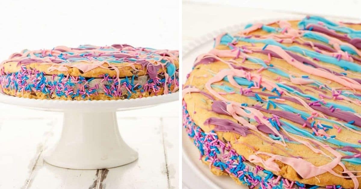 Giant Sandwich Cookie Cake – With Sprinkles on Top