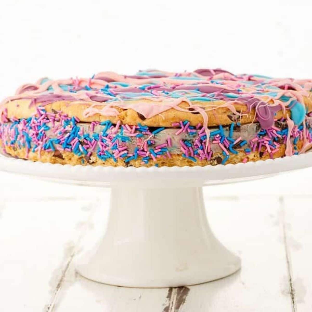 Giant Sandwich Cookie Cake – With Sprinkles on Top
