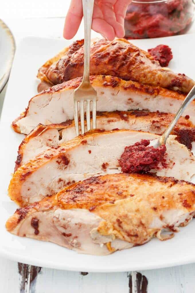 Roasted Cranberry Butter Turkey - The Cookie Writer