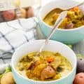 Roasted Potato-Vegetable Soup (Vegan Version Included)