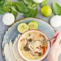 Inauthentic Thai Basil Turkey Soup (Using Leftovers!)