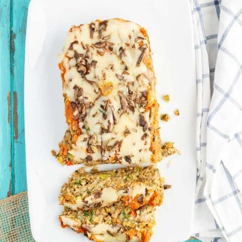 Vegetarian Pizza Meatloaf (Pizza Lentil Loaf)