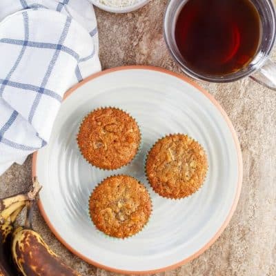 Chocolate Chip Banana Bread Muffins with Coconut & Nuts