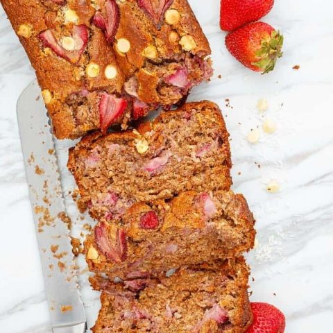 White Chocolate Strawberry Banana Bread