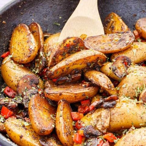 Vegetarian Home Fries (using Fingerling Potatoes!)