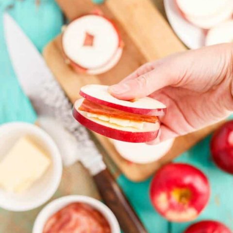 Turkey Bacon Apple Sandwiches with Cheese