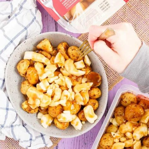 Personal Poutine using Creamer Potatoes