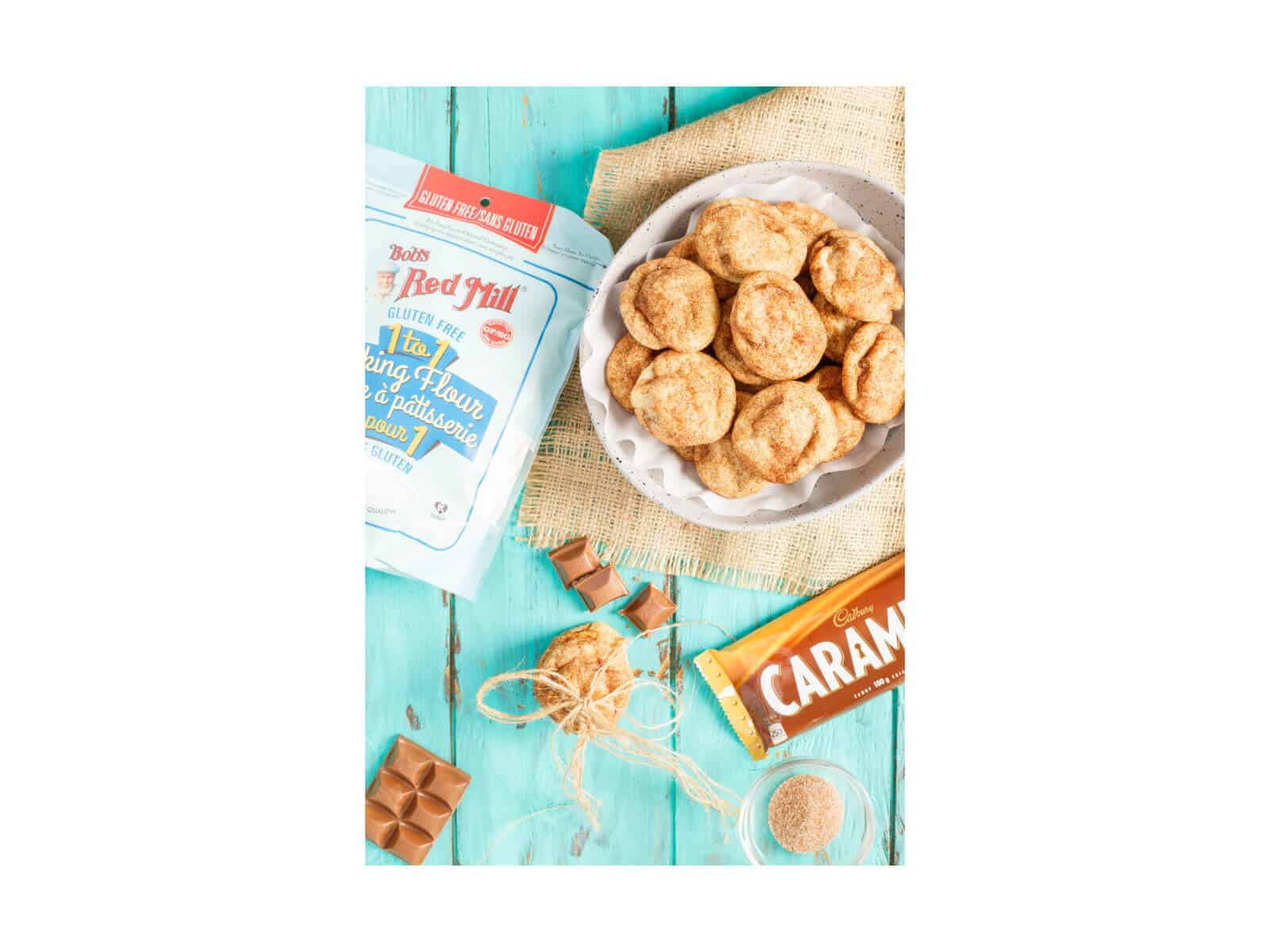 Gluten-Free Caramilk Stuffed Snickerdoodles