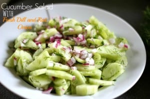 Cucumber Salad with Fresh Dill and Red Onion