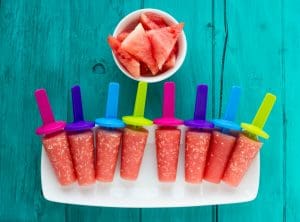 Watermelon and Coconut Popsicles
