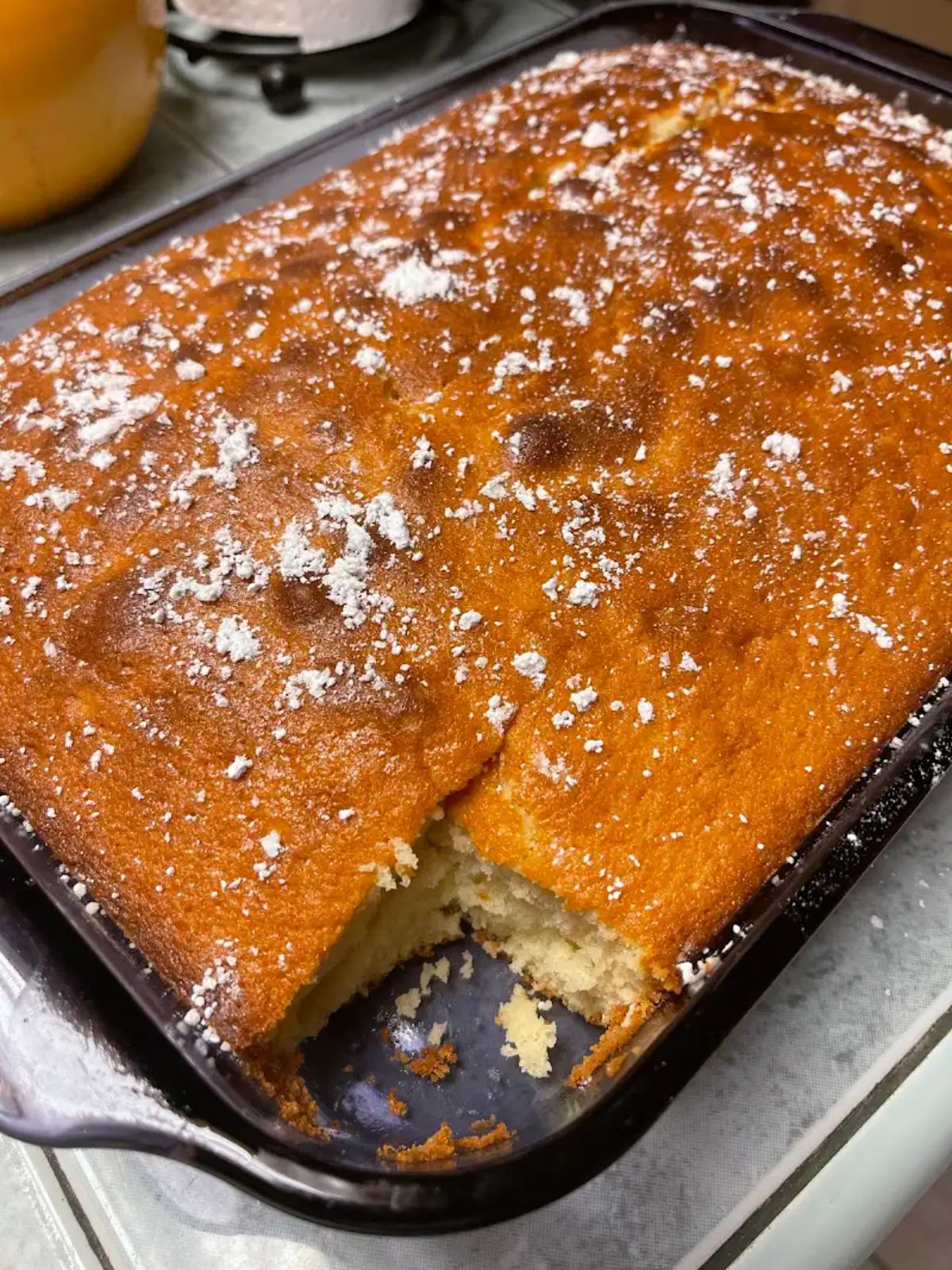Tasty Mama's Southern Sweet Bread in a baking tray.